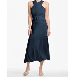 Sachin & Babi Women's Blue Naomi Halter Crepe Dress